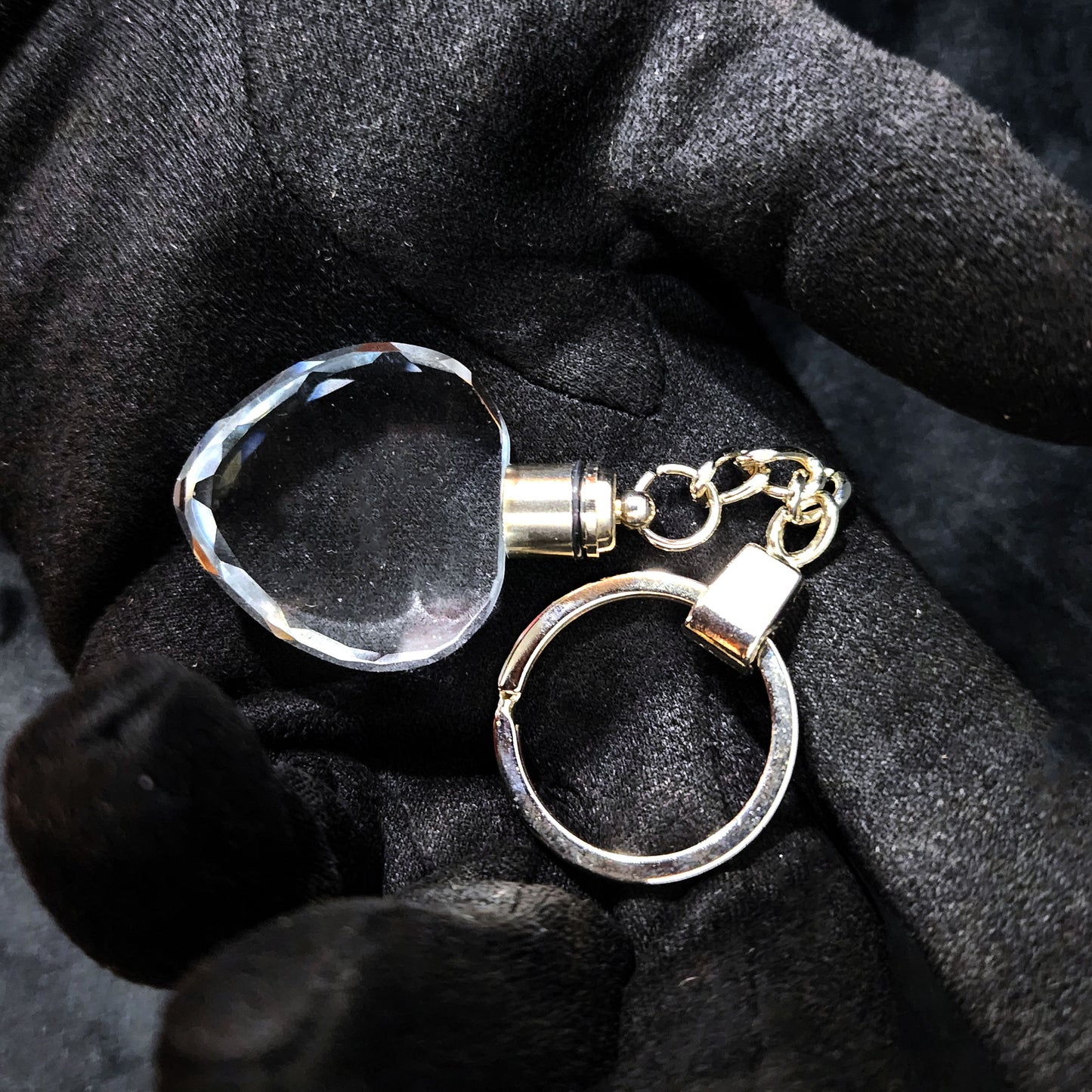 3D Crystal Heart Keychains