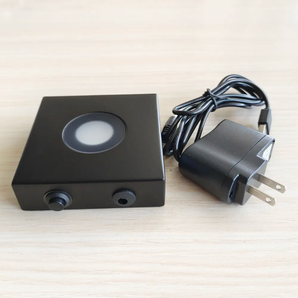 Premium Wooden  LED Base Square Large- White LED - with Adapter