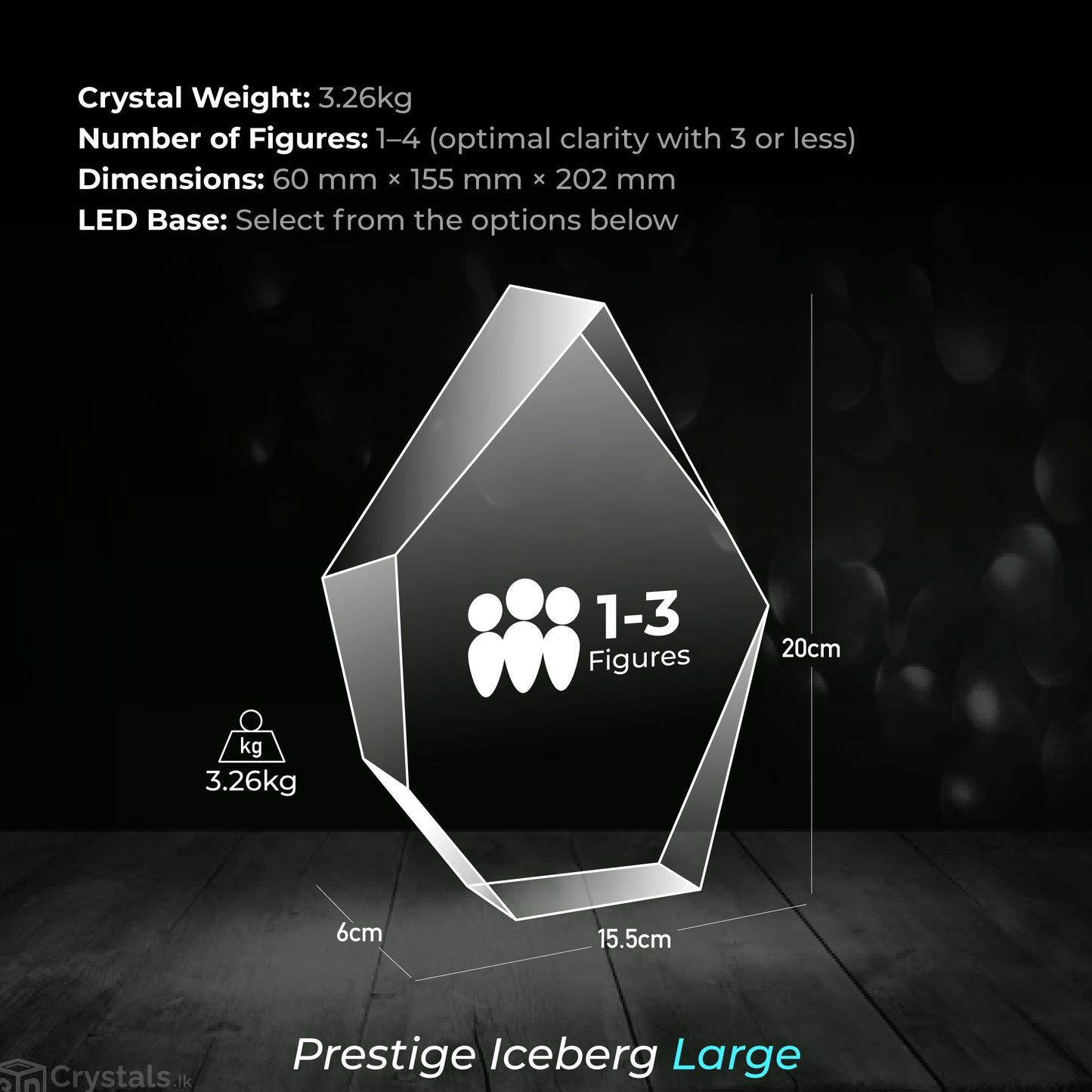 3D Crystal Prestige Iceberg