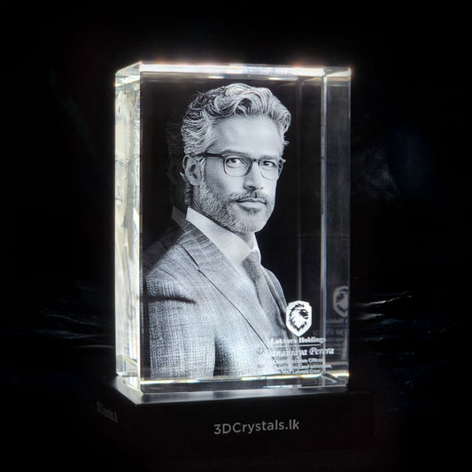 3D Crystal Rectangle Portrait