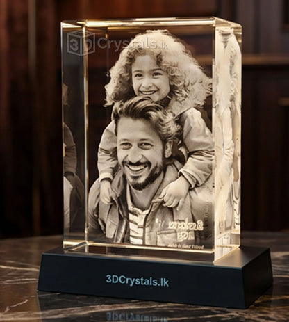 3D Crystal Rectangle Portrait
