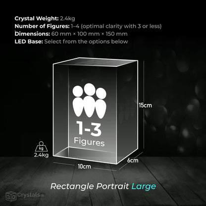3D Crystal Rectangle Portrait