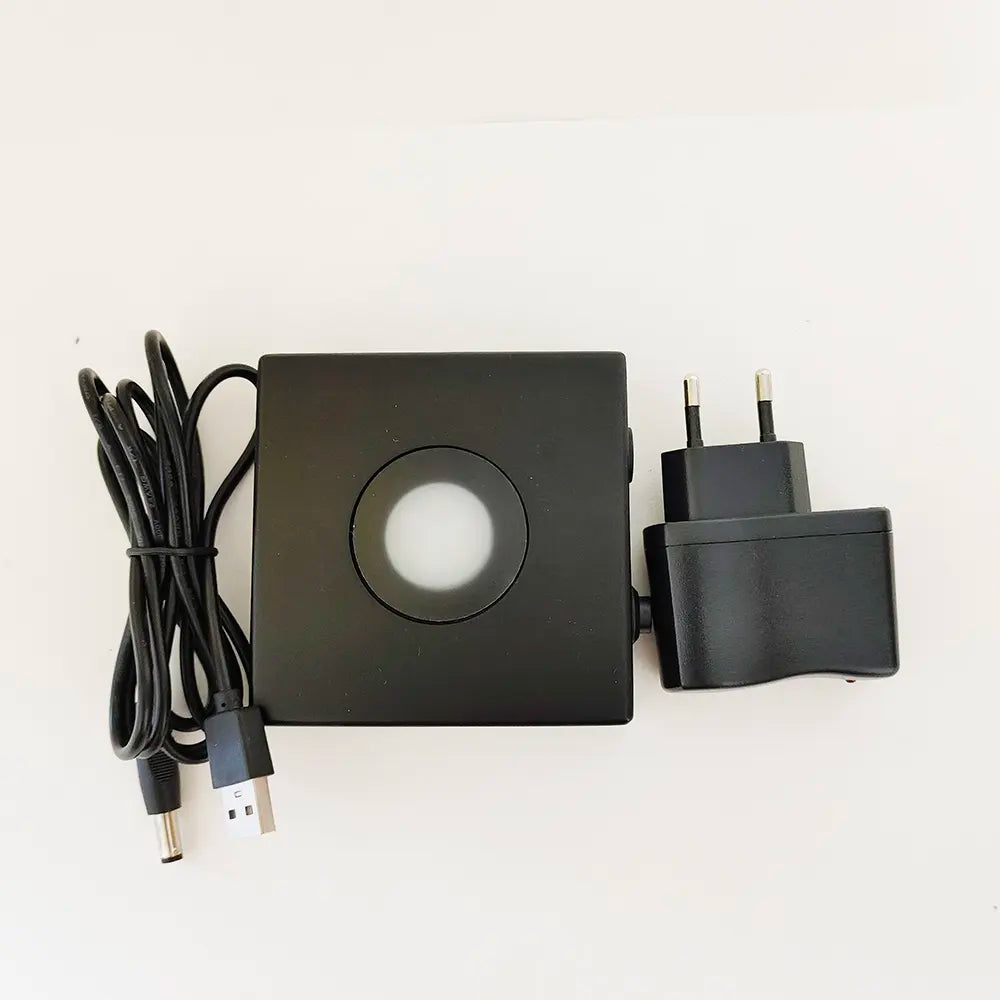 Premium Wooden  LED Base Square Large- White LED - with Adapter