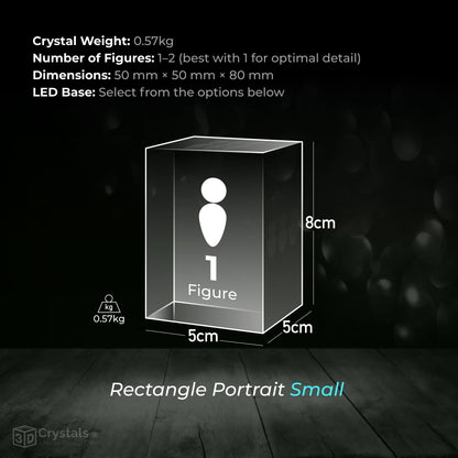 3D Crystal Rectangle Portrait